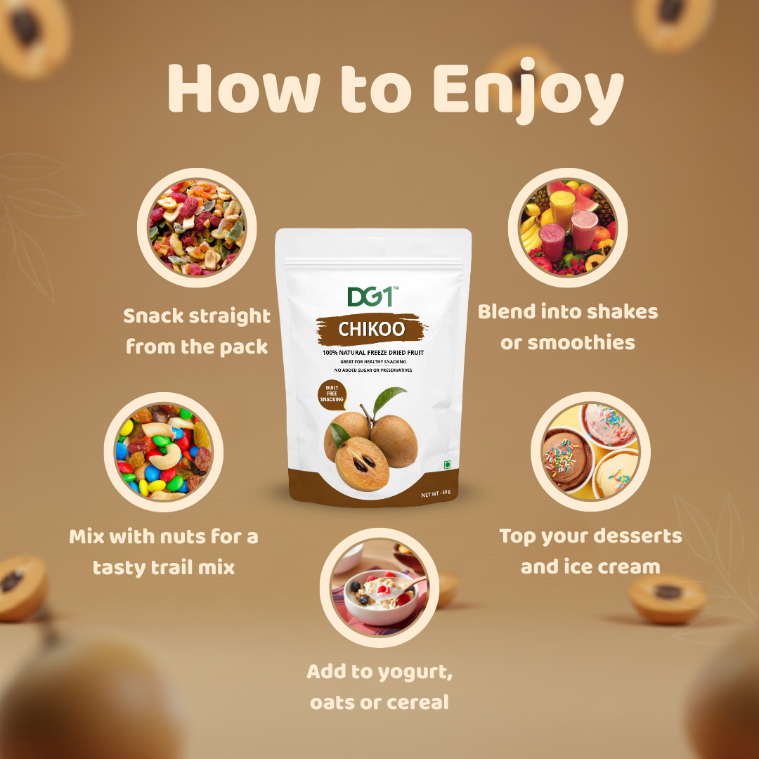 DG1 Freeze Dried Chikoo Slices