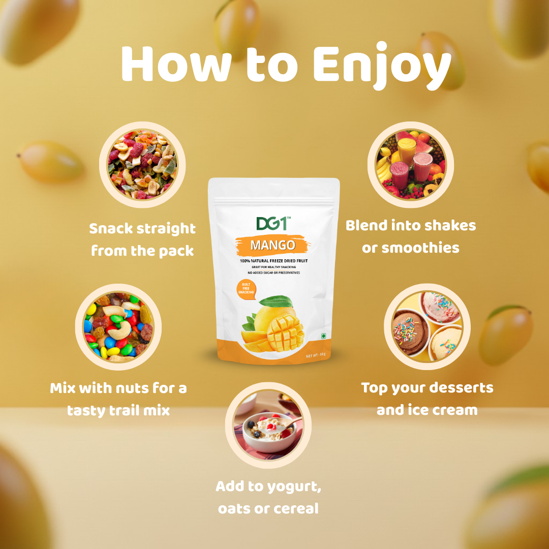 DG1 Freeze Dried Mango Cubes