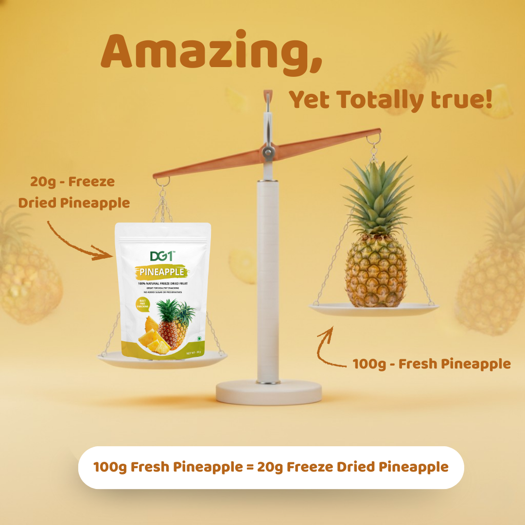 DG1 Freeze Dried Pineapple Chunks